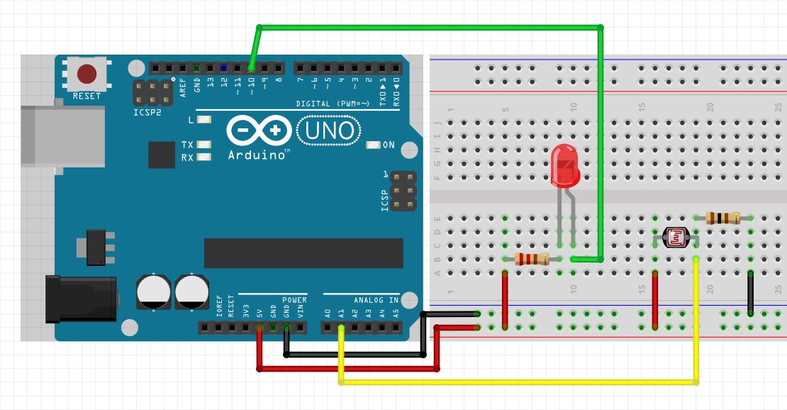 Arduino Uno İle Ldr Kullanımı Bağlantı Şeması